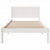Ramka łóżka Biały 80 x 200 cm Lite drewno sosnowe