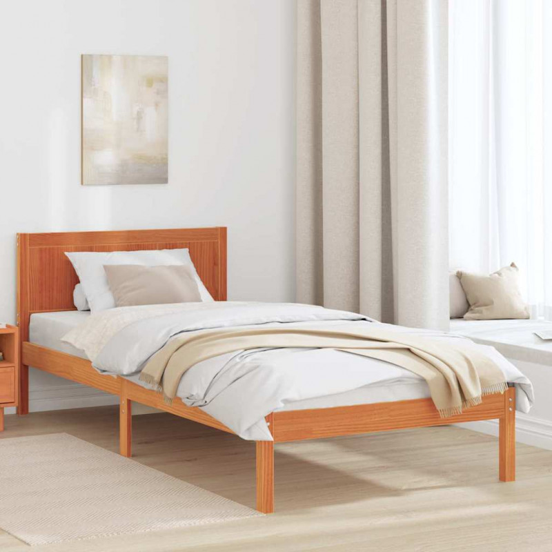 Ramka łóżka Brązowy 80 x 200 cm Lite drewno sosnowe