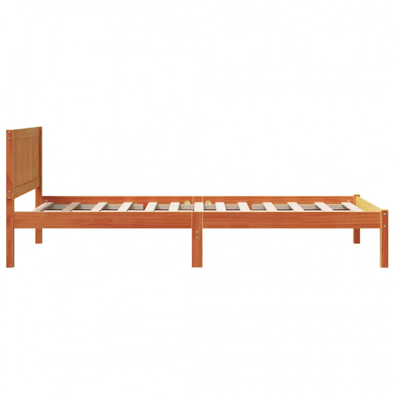 Ramka łóżka Brązowy 80 x 200 cm Lite drewno sosnowe
