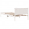 Ramka łóżka Biały 90 x 200 cm Lite drewno sosnowe