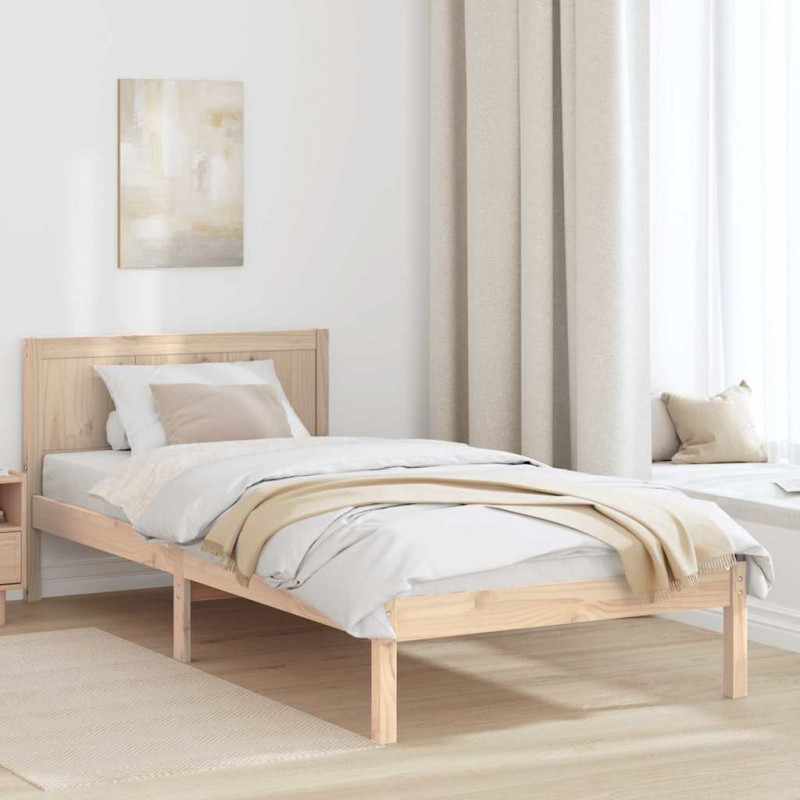Ramka łóżka Brązowy 100 x 200 cm Lite drewno sosnowe