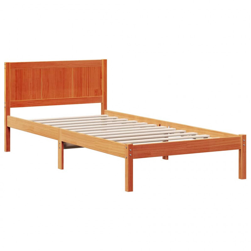 Ramka łóżka Brązowy 100 x 200 cm Lite drewno sosnowe
