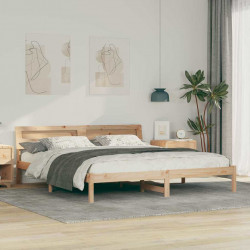 Ramka łóżka Brązowy 180 x 200 cm Lite drewno sosnowe