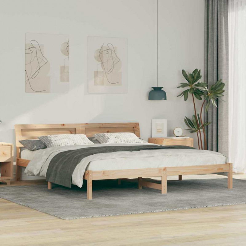 Ramka łóżka Brązowy 180 x 200 cm Lite drewno sosnowe