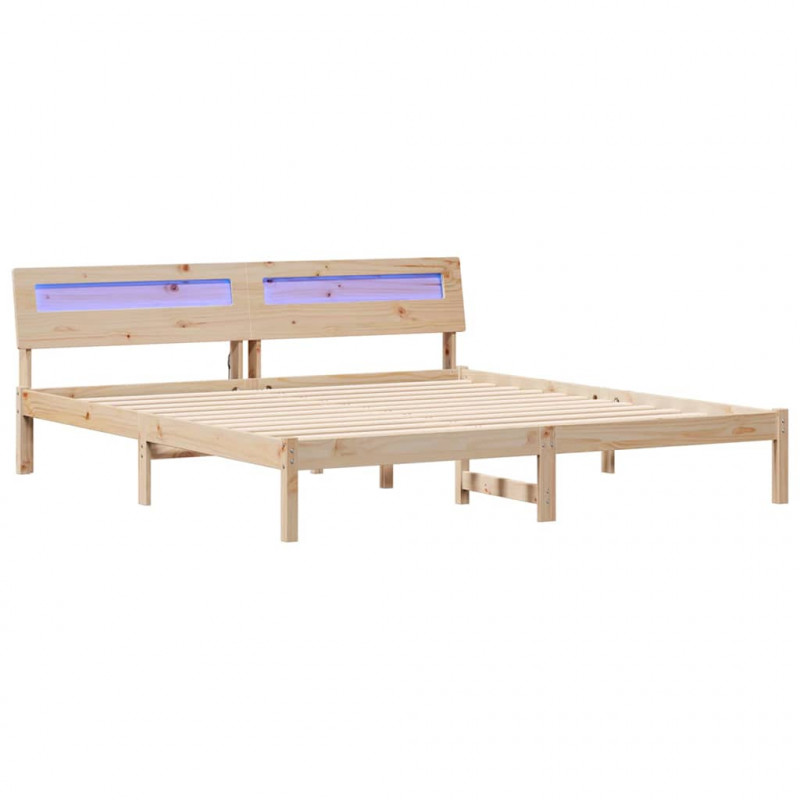 Ramka łóżka Brązowy 180 x 200 cm Lite drewno sosnowe