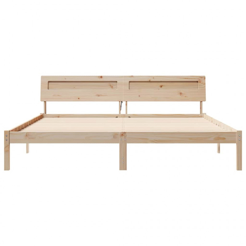 Ramka łóżka Brązowy 180 x 200 cm Lite drewno sosnowe