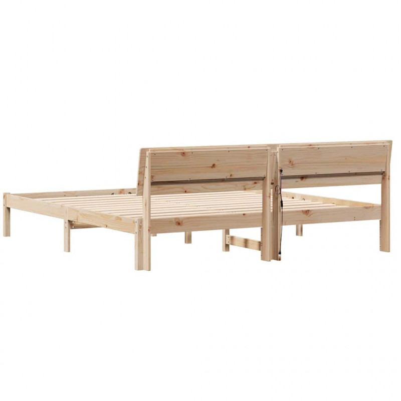 Ramka łóżka Brązowy 180 x 200 cm Lite drewno sosnowe