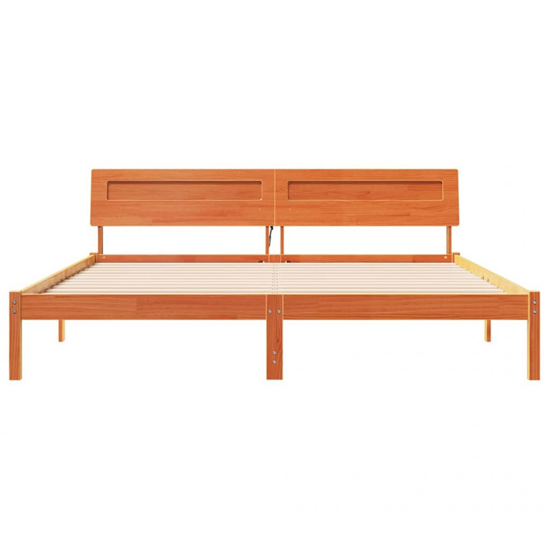 Ramka łóżka Woskowy Brąz 180 x 200 cm Lite drewno sosnowe
