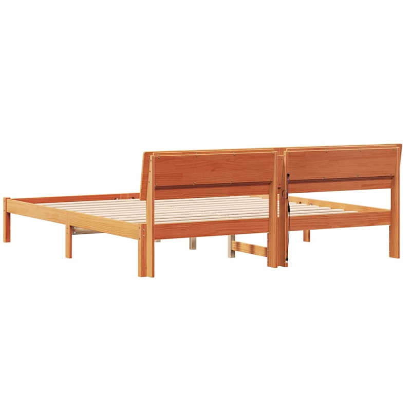 Ramka łóżka Woskowy Brąz 180 x 200 cm Lite drewno sosnowe