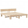 Ramka łóżka Naturalny 180 x 200 cm Lite drewno sosnowe