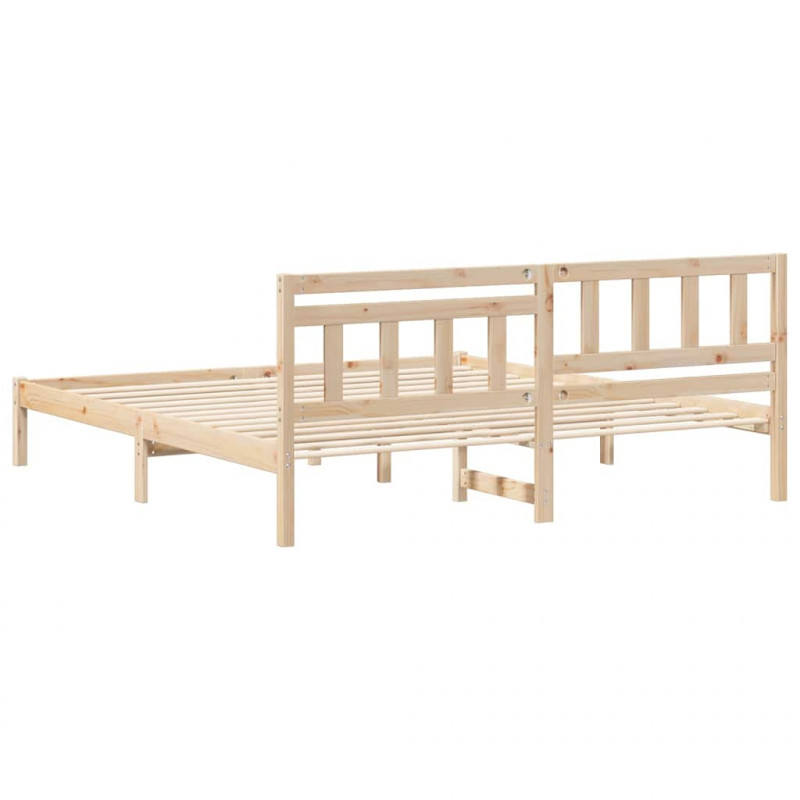 Ramka łóżka Brązowy 180 x 200 cm Lite drewno sosnowe