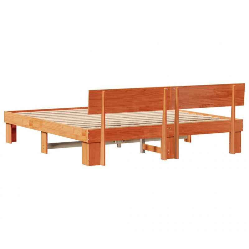Ramka łóżka Woskowy Brąz 180 x 200 cm Lite drewno sosnowe