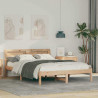 Ramka łóżka Brązowy 140 x 190 cm Lite drewno sosnowe