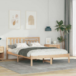 Ramka łóżka Brązowy 120 x 190 cm Lite drewno sosnowe