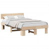 Ramka łóżka Naturalny 135 x 190 cm Lite drewno sosnowe