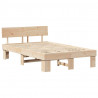 Ramka łóżka Naturalny 135 x 190 cm Lite drewno sosnowe