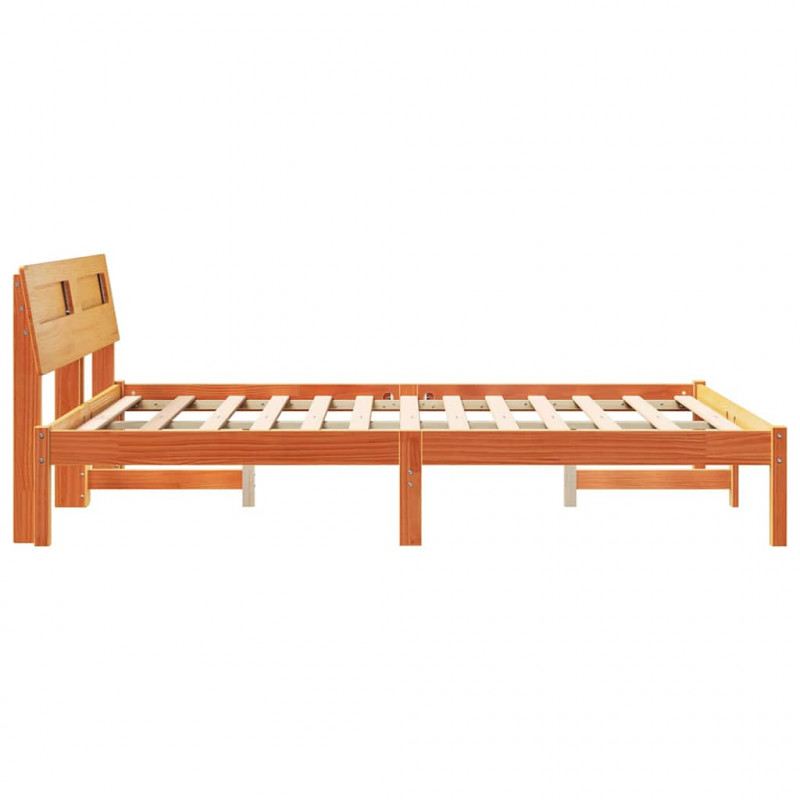Ramka łóżka Woskowy Brąz 120 x 190 cm Lite drewno sosnowe