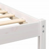 Ramka łóżka Z zagłówkiem Biały 90 x 200 cm Lite drewno sosnowe
