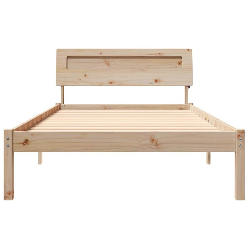 Ramka łóżka Brązowy 90 x 200 cm Lite drewno sosnowe