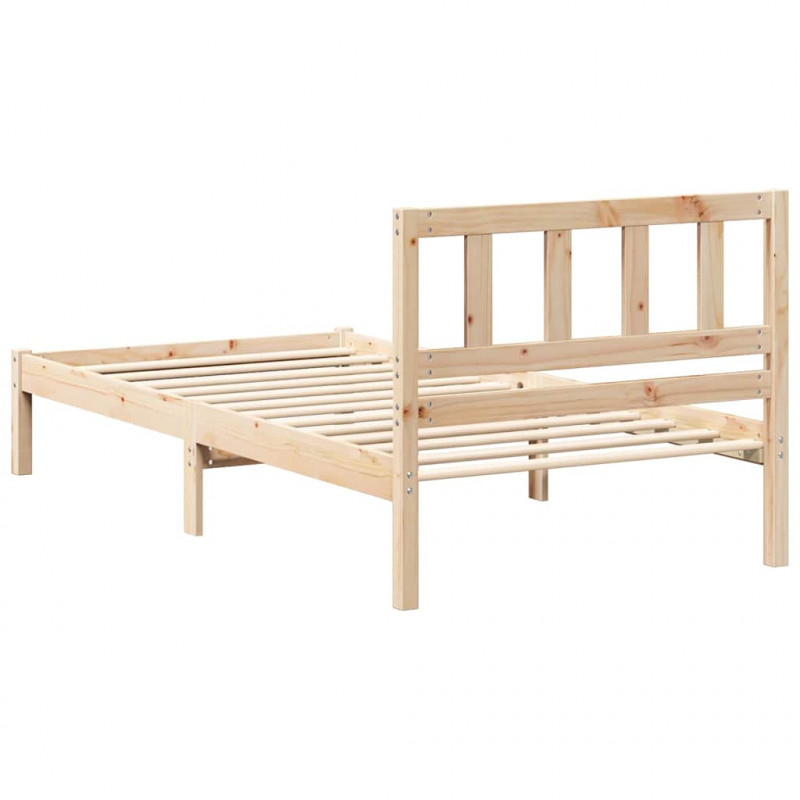 Ramka łóżka Brązowy 100 x 200 cm Lite drewno sosnowe
