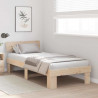 Ramka łóżka Naturalny 90 x 200 cm Lite drewno sosnowe