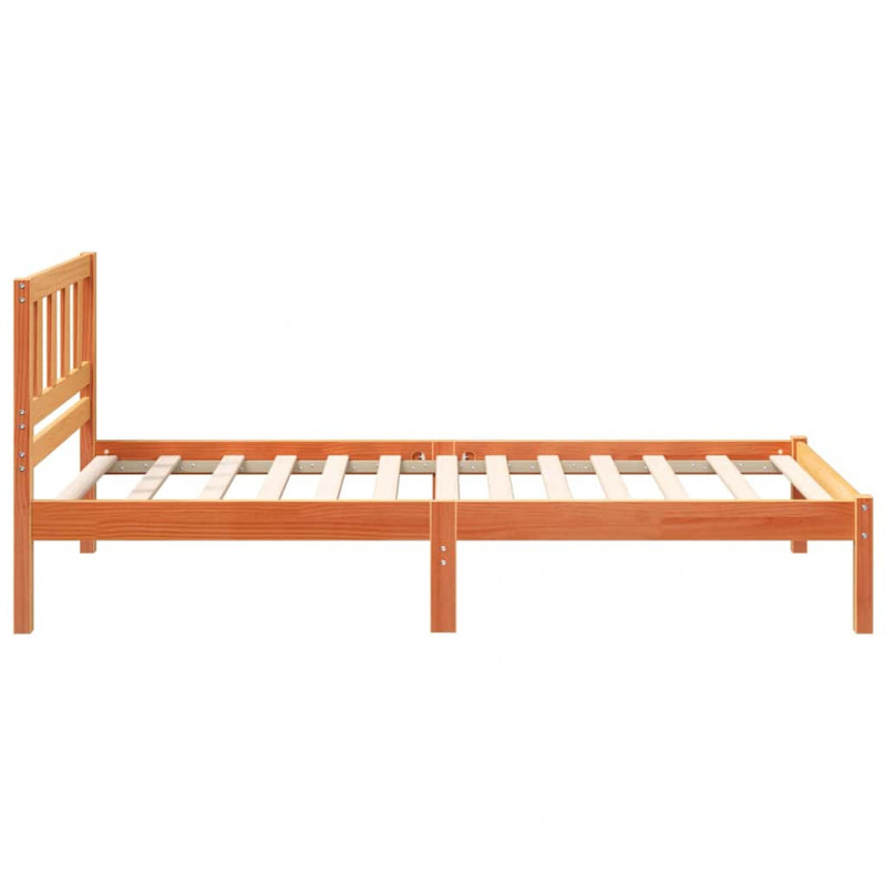 Ramka łóżka Woskowy Brąz 100 x 200 cm Lite drewno sosnowe