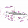 Ramka łóżka Naturalny 80 x 200 cm Lite drewno sosnowe