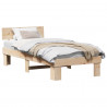 Ramka łóżka Naturalny 75 x 190 cm Lite drewno sosnowe