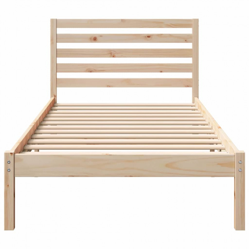 Ramka łóżka Brązowy 90 x 200 cm Lite drewno sosnowe