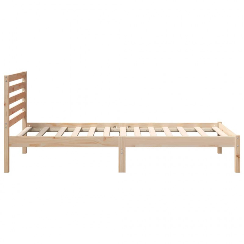Ramka łóżka Brązowy 90 x 200 cm Lite drewno sosnowe