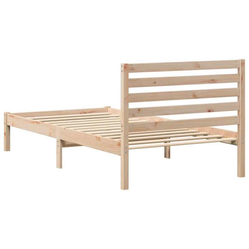 Ramka łóżka Brązowy 90 x 200 cm Lite drewno sosnowe