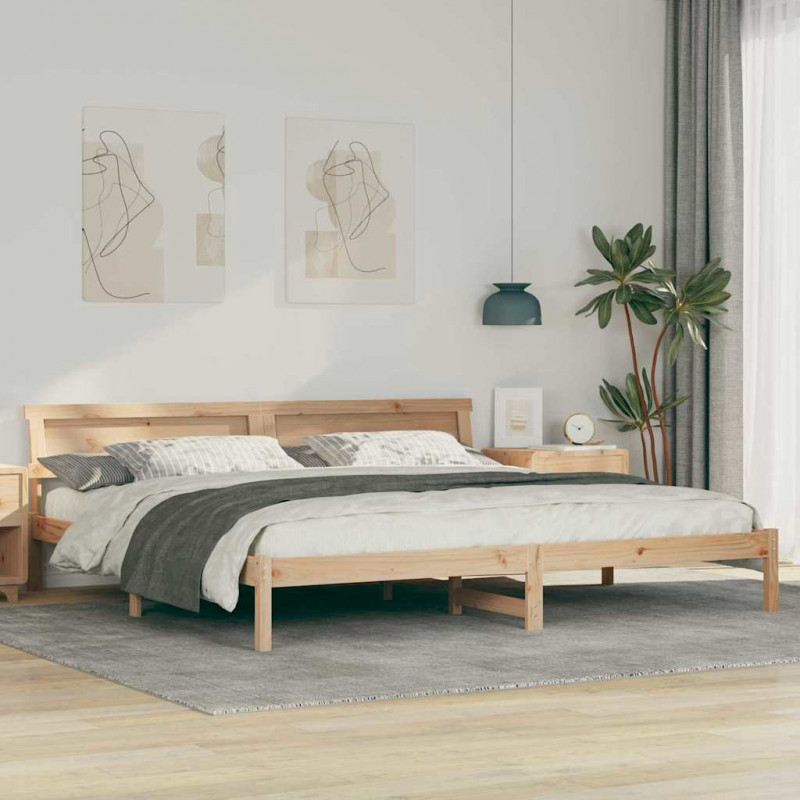 Ramka łóżka Brązowy 180 x 200 cm Lite drewno sosnowe