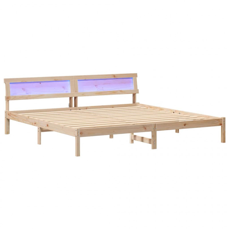 Ramka łóżka Brązowy 180 x 200 cm Lite drewno sosnowe