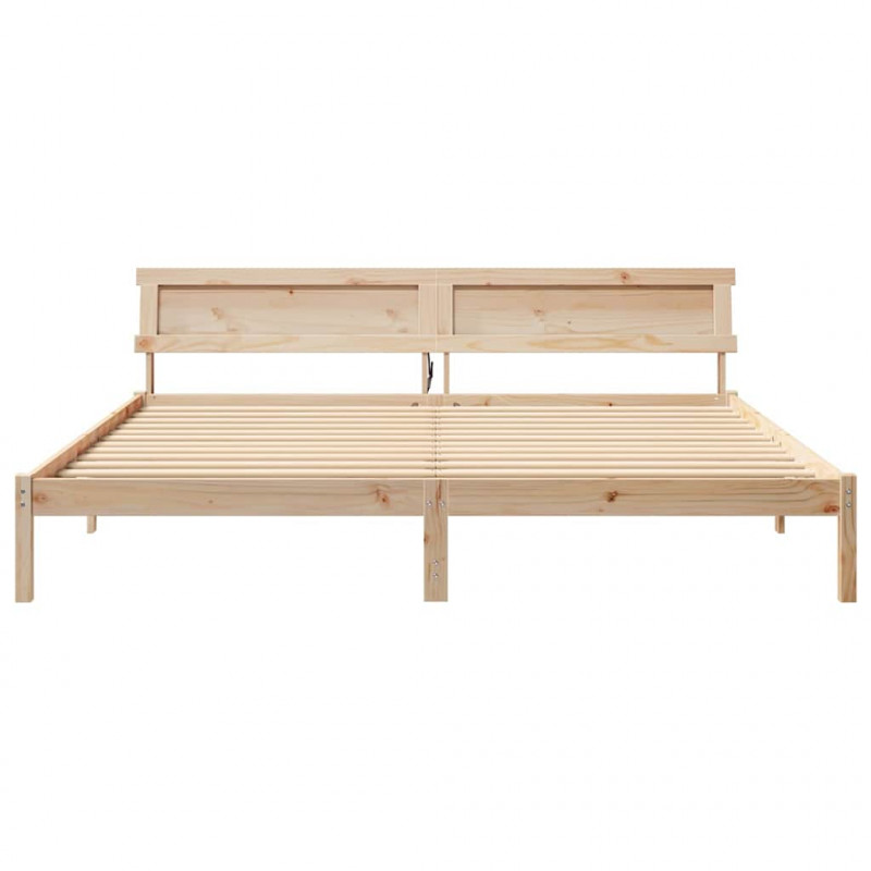 Ramka łóżka Brązowy 180 x 200 cm Lite drewno sosnowe