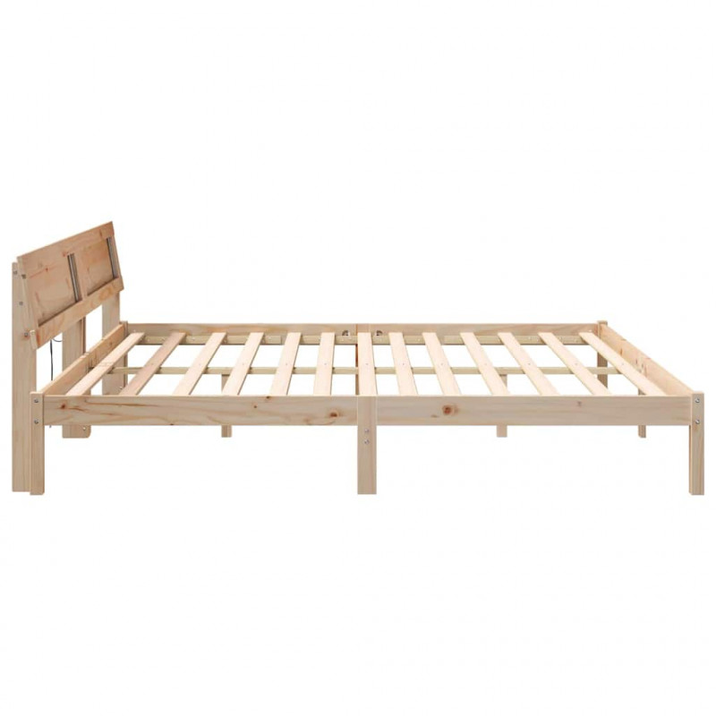 Ramka łóżka Brązowy 180 x 200 cm Lite drewno sosnowe