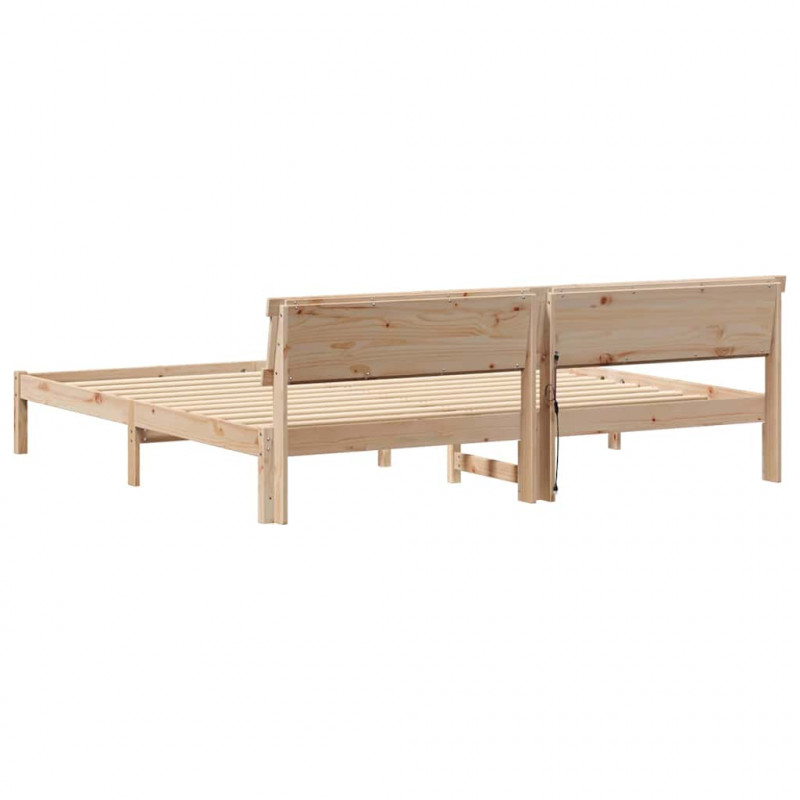 Ramka łóżka Brązowy 180 x 200 cm Lite drewno sosnowe