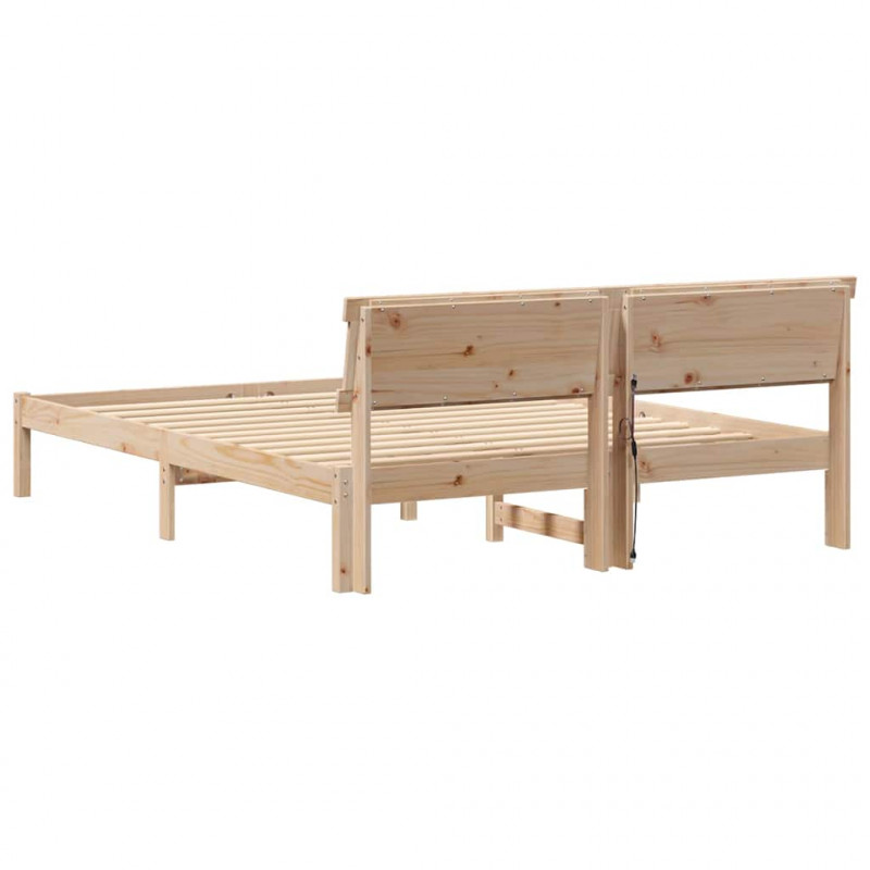 Ramka łóżka Brązowy 160 x 200 cm Lite drewno sosnowe