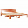 Ramka łóżka Woskowy Brąz 200 x 200 cm Lite drewno sosnowe
