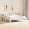Ramka łóżka Naturalny 180 x 200 cm Lite drewno sosnowe