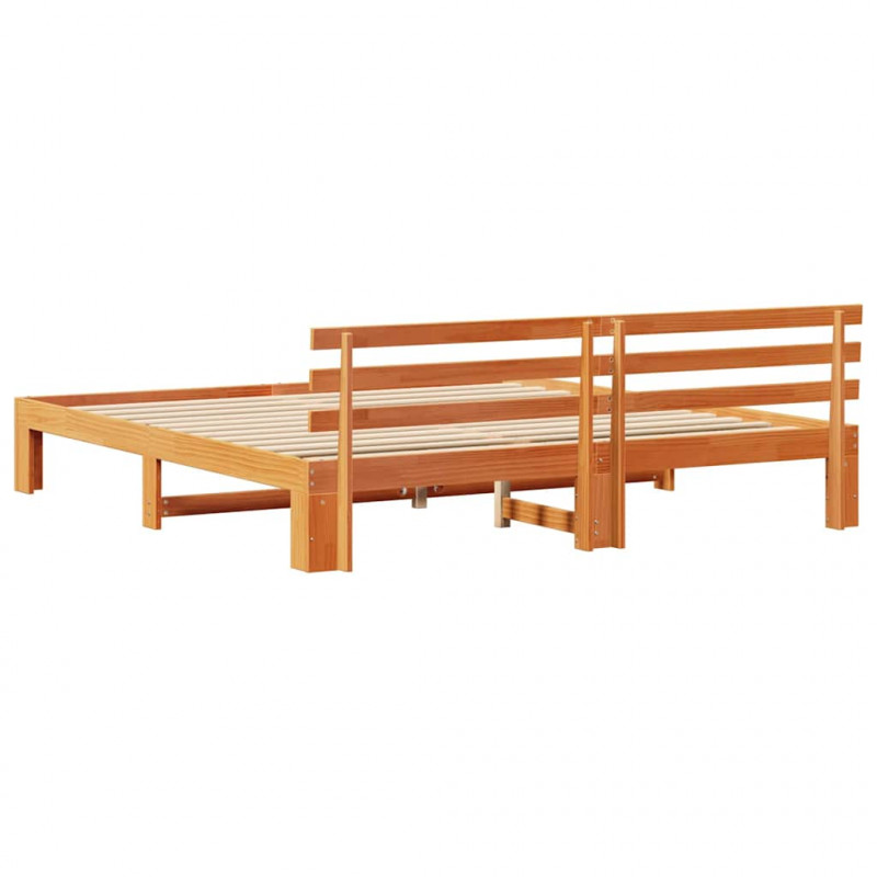 Ramka łóżka Woskowy Brąz 180 x 200 cm Lite drewno sosnowe