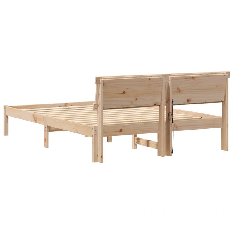 Ramka łóżka Brązowy 120 x 200 cm Lite drewno sosnowe