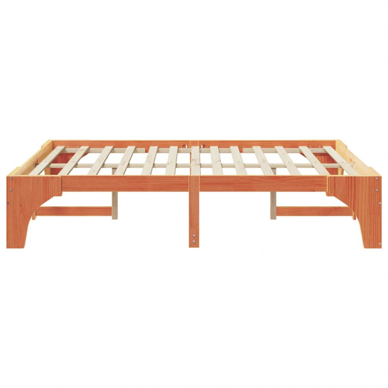 Ramka łóżka Brązowy 150 x 200 cm Lite drewno sosnowe