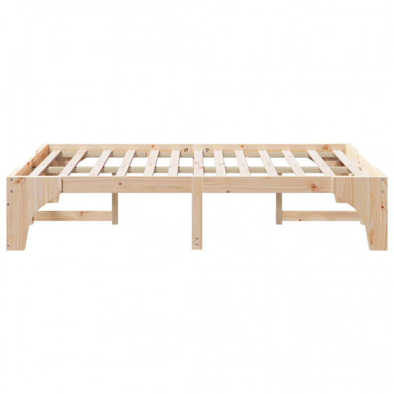 Ramka łóżka Brązowy 120 x 200 cm Lite drewno sosnowe