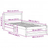 Ramka łóżka Naturalny 100 x 200 cm Lite drewno sosnowe