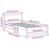 Ramka łóżka Woskowy Brąz 90 x 200 cm Lite drewno sosnowe