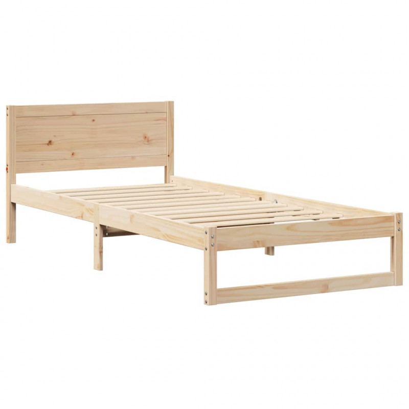 Ramka łóżka Naturalny 80 x 200 cm Lite drewno sosnowe