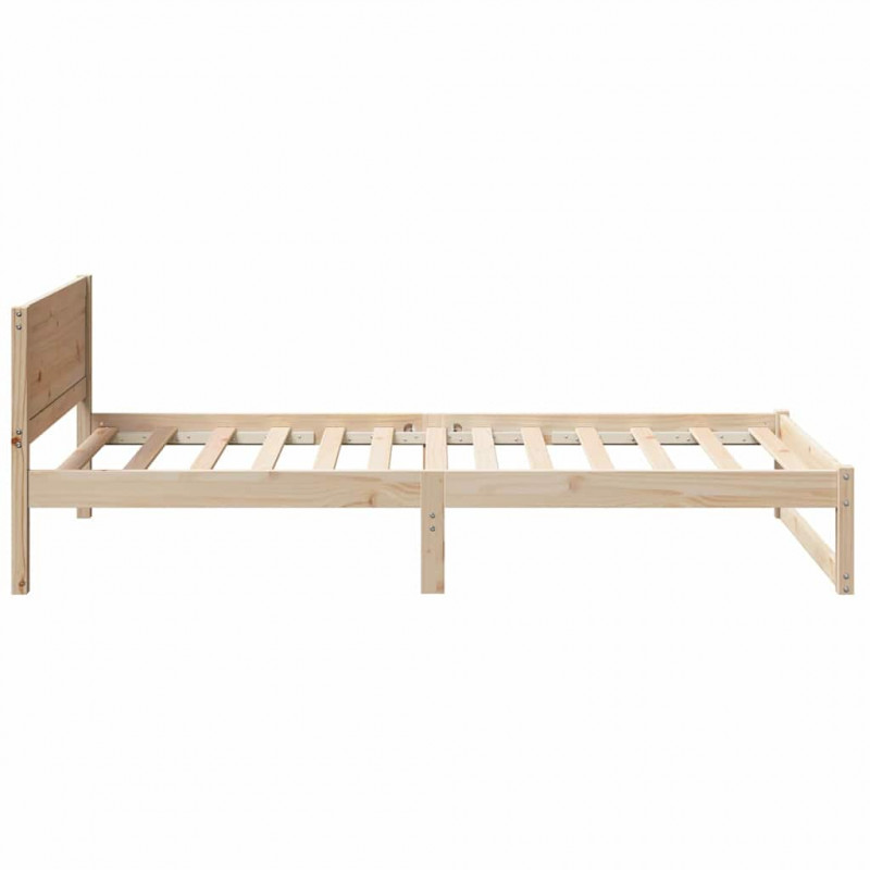 Ramka łóżka Naturalny 80 x 200 cm Lite drewno sosnowe