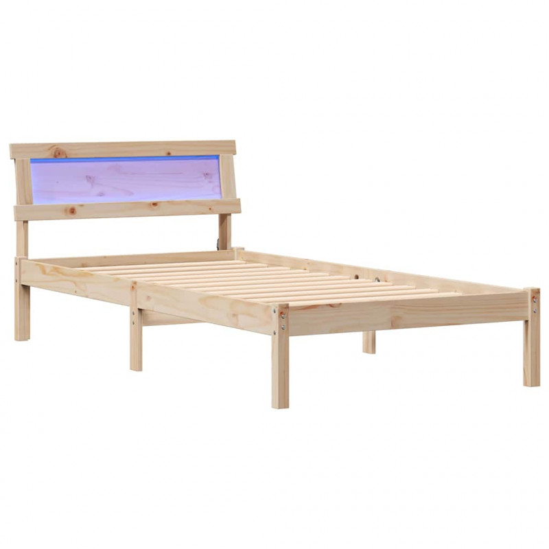 Ramka łóżka Brązowy 90 x 200 cm Lite drewno sosnowe