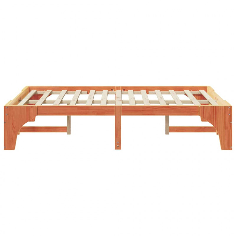 Ramka łóżka Brązowy 120 x 190 cm Lite drewno sosnowe