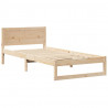 Ramka łóżka Naturalny 90 x 190 cm Lite drewno sosnowe